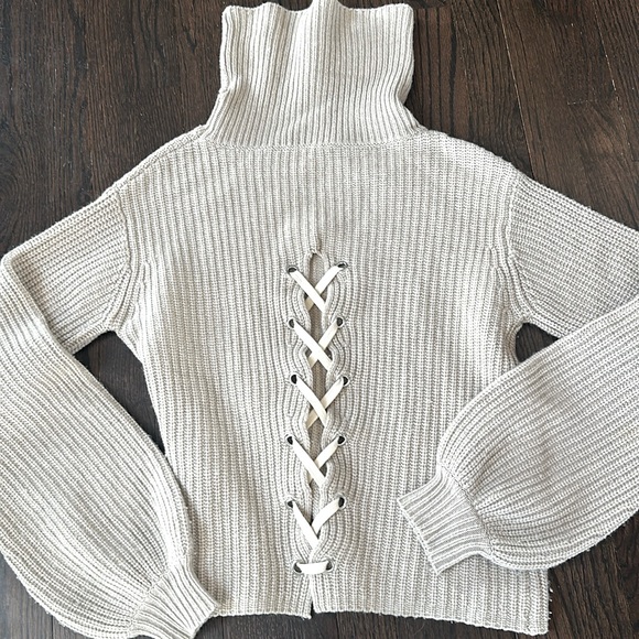 GENERATION LOVE LACE UP CORSET SWEATER